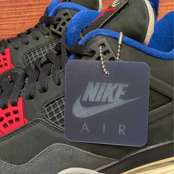 Nike Air Jordan 4 Retro Rare Air Men's 13 Black Red Blue FV5029-003 B-grade - Picture 4 of 12